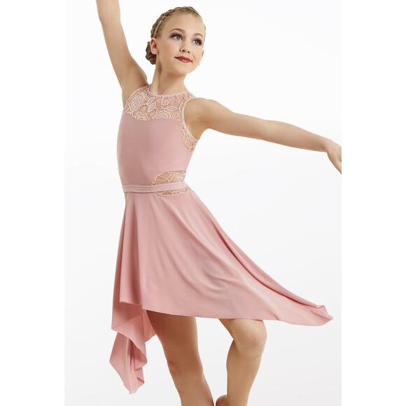 Dance Costume Weissman 11312 Large Child Pink Contemporary Lyrical Blush Pink - Picture 1 of 3